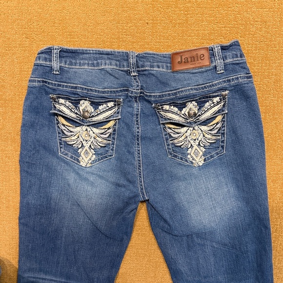 Janie EZ Classic Blue Straight Leg Women's Jeans - Picture 3 of 7